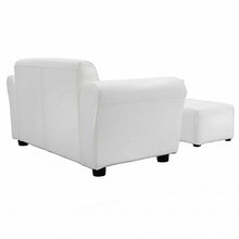 Load image into Gallery viewer, Soft Kids Double Sofa with Ottoman-White