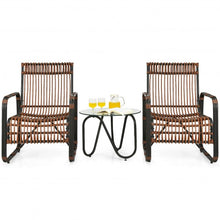 Load image into Gallery viewer, 3Pcs Patio Rattan Conversational Furniture Set