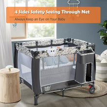 Load image into Gallery viewer, Portable Baby Playard with Changing Station and Net