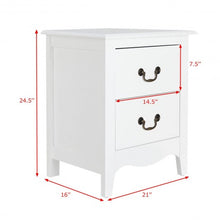 Load image into Gallery viewer, Modern Storage Bedroom End Beside Nightstand with 2 Drawers