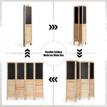 Load image into Gallery viewer, 4-Panel Folding Privacy Room Divider Screen with Chalkboard