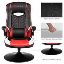 Load image into Gallery viewer, 360 Degree Swivel Rocking Racing Style Gaming Chair-Red