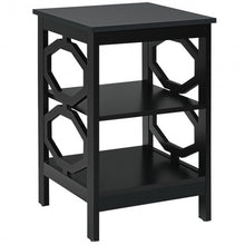Load image into Gallery viewer, 3-tier Nightstand Sofa Side End Accent Table-Black