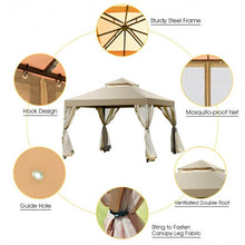 Load image into Gallery viewer, Outdoor 2-Tier 10' x 10' Screw-free Structure Shelter Gazebo Canopy