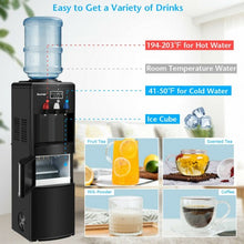 Load image into Gallery viewer, Top Loading Water Dispenser with Built-In Ice Maker Machine-Black