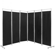 Load image into Gallery viewer, 6-Panel Room Divider Folding Privacy Screen -Black