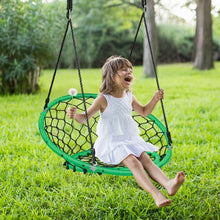 Load image into Gallery viewer, Net Hanging Swing Chair with Adjustable Hanging Ropes-Green