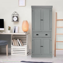 Load image into Gallery viewer, Cupboard Freestanding Kitchen Cabinet w/ Adjustable Shelves-Gray