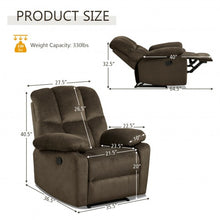Load image into Gallery viewer, Recliner Chair Single Sofa Lounger Home Theater Seating with Footrest-Brown