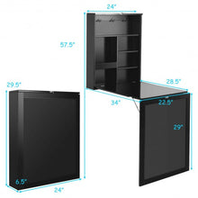 Load image into Gallery viewer, Convertible Wall Mounted Table with A Chalkboard-Black