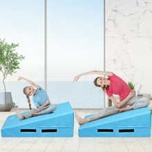 Load image into Gallery viewer, Incline Gymnastics Mat Wedge Ramp Gym Tumbling Exercise Mat-Blue
