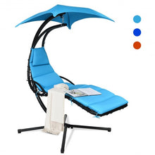 Load image into Gallery viewer, Hanging Stand Chaise Lounger Swing Chair w/ Pillow-Blue