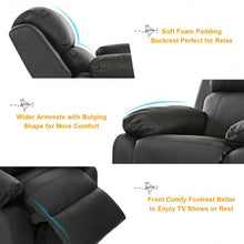 Load image into Gallery viewer, Kids Deluxe Headrest Recliner Sofa Chair with Storage Arms-Black