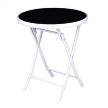 Load image into Gallery viewer, 3 Pcs Folding Garden Patio Table Chairs Set -Black