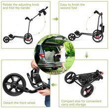 Load image into Gallery viewer, Durable Foldable Steel Golf Cart with Mesh Bag