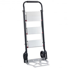 Load image into Gallery viewer, 2-in-1 Convertible 3-Step Ladder Hand Truck with Two Wheels