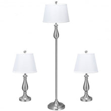 Load image into Gallery viewer, 3 pcs Brushed Nickel Lamp Set-Silver
