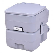 Load image into Gallery viewer, 5 Gallon 20 L Outdoor / Indoor Potty Commode Portable Flush Toilet-Gray