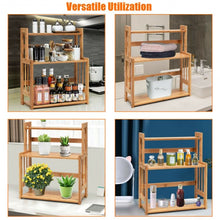 Load image into Gallery viewer, 3-tier Bamboo Spice Rack with Adjustable Shelf
