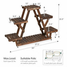 Load image into Gallery viewer, Wood Plant Stand Triangular Shelf 6 Pots Flower Shelf