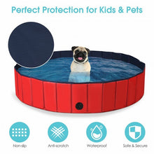 Load image into Gallery viewer, 63" Foldable Portable Leakproof Kiddie Bathing Tub-Red
