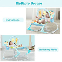 Load image into Gallery viewer, Adjustable Toddler Swing Bouncer & Rocker-Blue