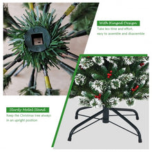 Load image into Gallery viewer, 6 ft Snow Flocked Artificial Christmas Hinged Tree