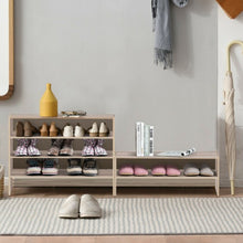 Load image into Gallery viewer, 3 Pcs 31-Inch Stackable Shoe Rack-Natural