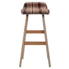Load image into Gallery viewer, Modern Wood Linen Bar Stool Dining Counter Barstools High Chair Furniture-Red