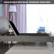 Load image into Gallery viewer, Queen Size Steel Frame Remote Adjustable Bed Base