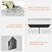 Load image into Gallery viewer, Cat Litter Box Wooden Enclosure Pet House Sidetable Washroom-White