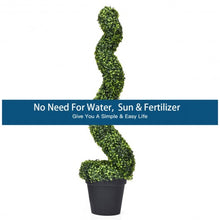Load image into Gallery viewer, 2 pcs 4 ft Artificial Boxwood Decoration Spiral Tree