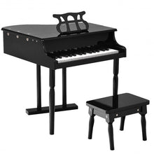 Load image into Gallery viewer, 30-key Children Grand Piano with Bench -Black