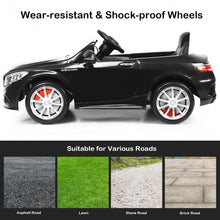 Load image into Gallery viewer, 12 V Mercedes-Benz S63 Licensed Kids Ride On Car-Black