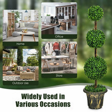 Load image into Gallery viewer, 4 ft Artificial Topiary Triple Ball Tree Plant