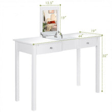 Load image into Gallery viewer, Vanity Dressing Table with 1 Mirror and 2 Drawers