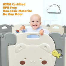 Load image into Gallery viewer, 14-Panel Foldable Baby Playpen Safety Yard with Storage Bag
