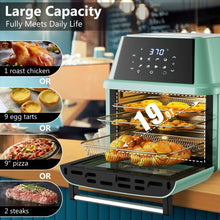 Load image into Gallery viewer, 19 QT Multi-functional Air Fryer Oven 1800W Dehydrator Rotisserie-Green