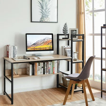 Load image into Gallery viewer, 59" Computer Desk Home Office Workstation 4-Tier Storage Shelves-Walnut