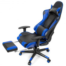 Load image into Gallery viewer, Massage Gaming Chair Reclining Racing Office Chair-Blue