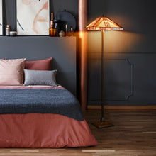 Load image into Gallery viewer, Tiffany-Style 2-Light Standing Lamp w/ 18" Wide Shade