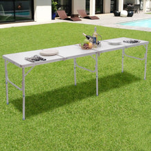 Load image into Gallery viewer, 8' Aluminum Folding Picnic Camping Table