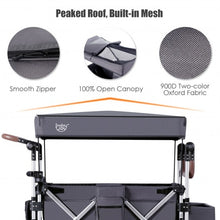 Load image into Gallery viewer, 2 Passenger Push Pull Stroller with Adjustable Handle Bar