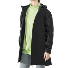 Load image into Gallery viewer, Hooded Women's Wind & Waterproof Trench Rain Jacket-Black-M