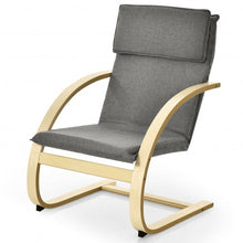 Load image into Gallery viewer, Modern Fabric Upholstered Bentwood Lounge Chair-Gray