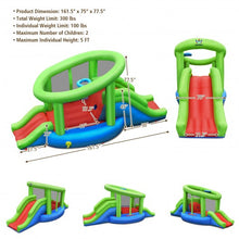 Load image into Gallery viewer, Inflatable Dual Slide Basketball Game Bounce House Without Blower