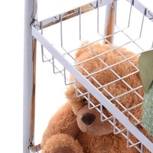 Load image into Gallery viewer, 3-Tiers Metal Storage Rack Baskets Shelf