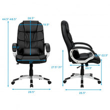Load image into Gallery viewer, Ergonomic Swivel Office Task Chair with Lumbar Support and High Back -Black