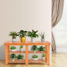 Load image into Gallery viewer, Entryway Bamboo Shoe Storage Rack Bench