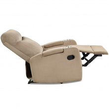 Load image into Gallery viewer, Recliner Chair Single Sofa Lounger with Arm Storage and Cup Holder for Living Room-Brown